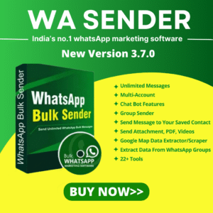 WA SENDER 3.7.0 + Group Sender + WhatsApp Auto Reply Bot (V3.7.0) 1Year (Single User/PC)